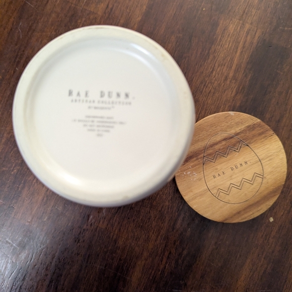 Rae Dunn White Ceramic Canister with Wooden Lid - Picture 2 of 7